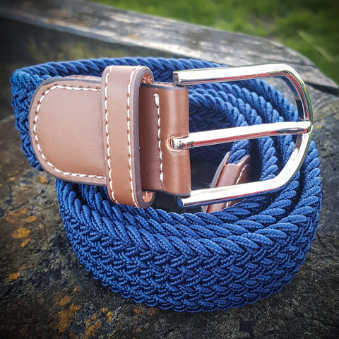 Stretch Woven Belt - Navy