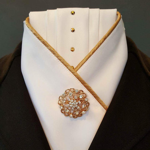 White Crossover Stock with Gold