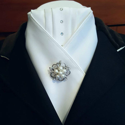 White Crossover Stock with Crystals & White Piping