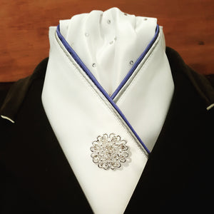 White Crossover Stock with Cornflower and Silver