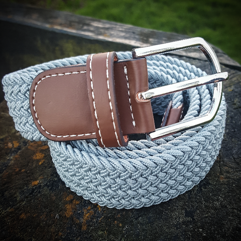 Stretch Woven Belt - Grey